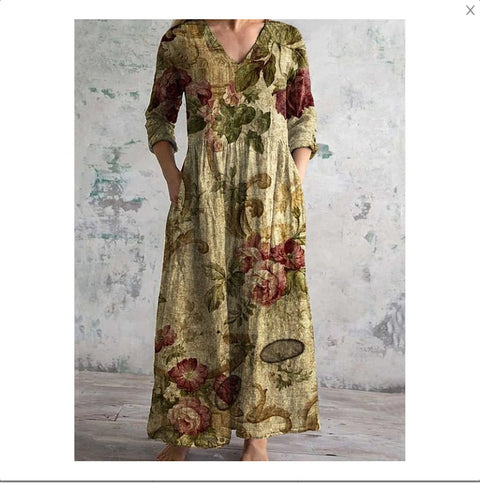 3D print summer urban casual loose dress women m301037