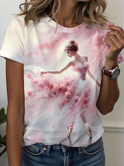 Women's Crew Neck Short Sleeve Casual Fashion Top m302607