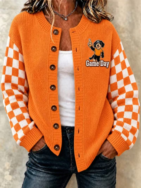 3D digital print American football women's cardigan sweater FF303413