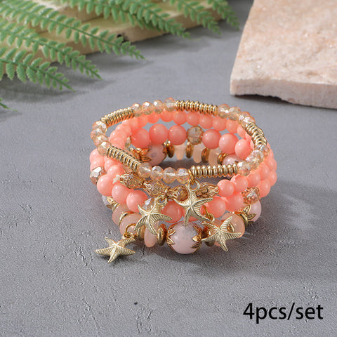 Neues böhmisches Armband, kreatives Quasten-Mehrschicht-Perlenarmband m3331286