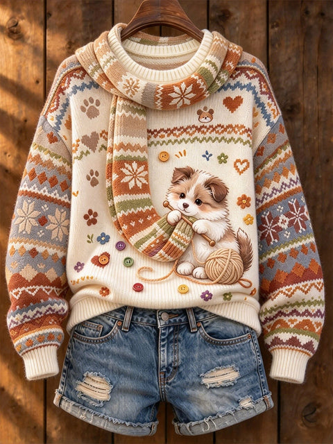 Huacai woolen sweater women sweater cartoon digital printing FF303420