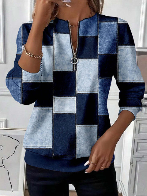 Printed sweater casual sweatshirt top m302179