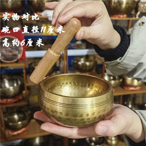 Bol chantant en cuivre fait main au Népal, bol sonore Bouddha, bol de yoga, bol de méditation, bol de Sutra tournant, thérapie sonore SPA m3331267 