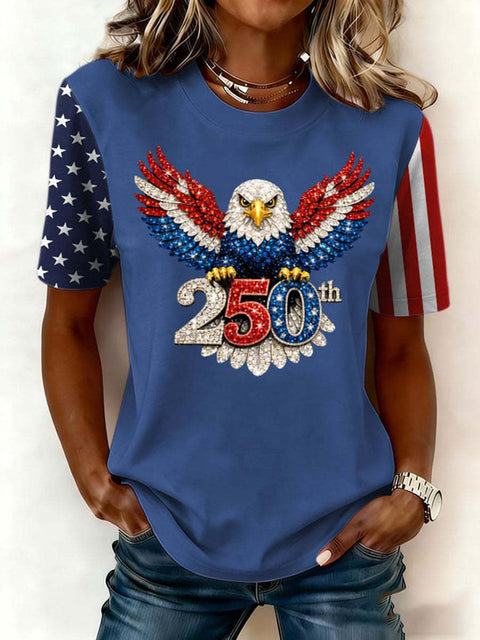 Digital Printed Casual Women's Crew Neck T-Shirt m302372