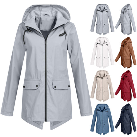 Windbreaker Zipper Hooded Lightweight Outdoor Windproof Jacket Thin Outdoor Jacket m300472