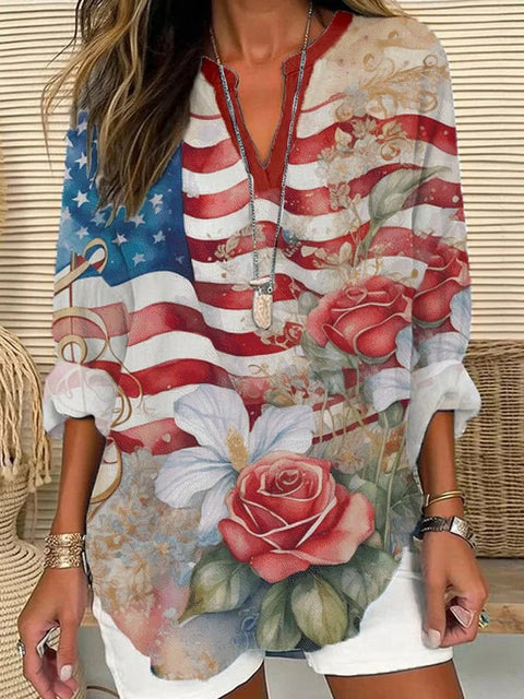Pull ample à col rond et imprimé pour femme, grande taille, décontracté, T m301359 