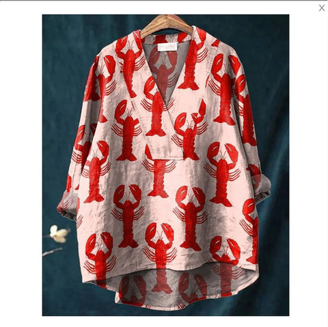 Lässiges Damen-T-Shirt mit Rundhalsausschnitt und lockerem Druck in großen Größen m301276 