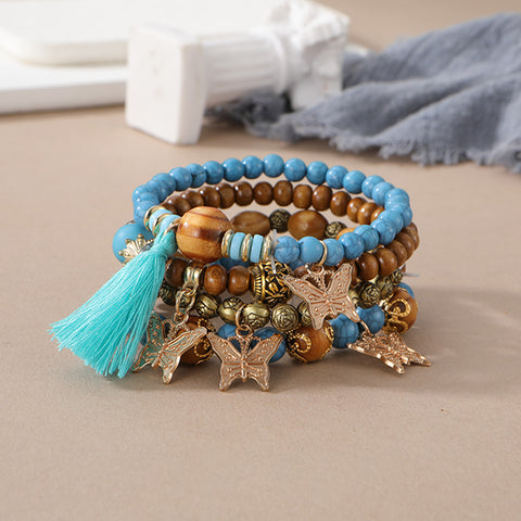 Neues böhmisches Armband, kreatives Quasten-Mehrschicht-Perlenarmband m3331286