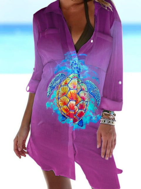 Veste de bikini, maillot de bain, cardigan, chemise de plage imprimée pour femme, m301274 