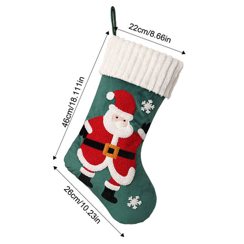 Christmas decoration candy socks embroidery Rudolph Christmas socks children's gift socks gift bag window pendant FF3332058