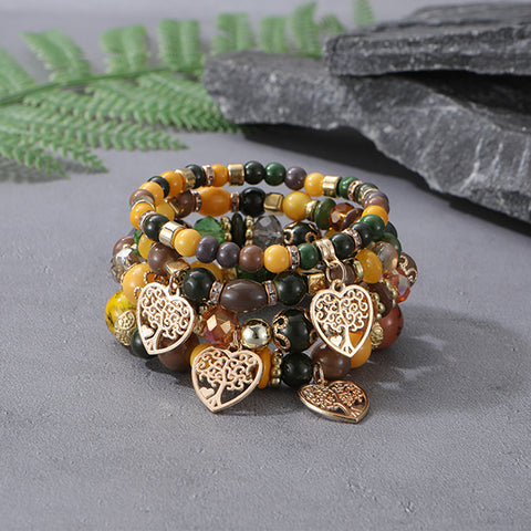 Neues böhmisches Armband, kreatives Quasten-Mehrschicht-Perlenarmband m3331286