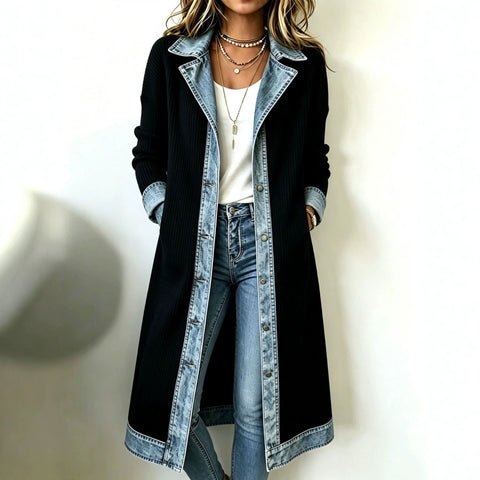 Women's Fashion Elegant Slim Long Sleeve Splicing Jacket FF303340
