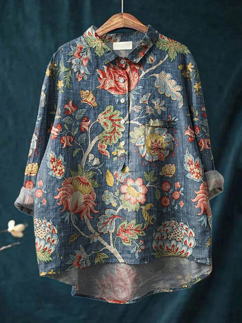 Lässiges Damen-T-Shirt mit Rundhalsausschnitt und lockerem Druck in großen Größen m301283 