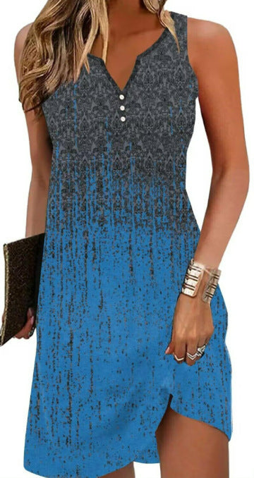 Small Suspender Sexy Sleeveless Printed Dress m303189