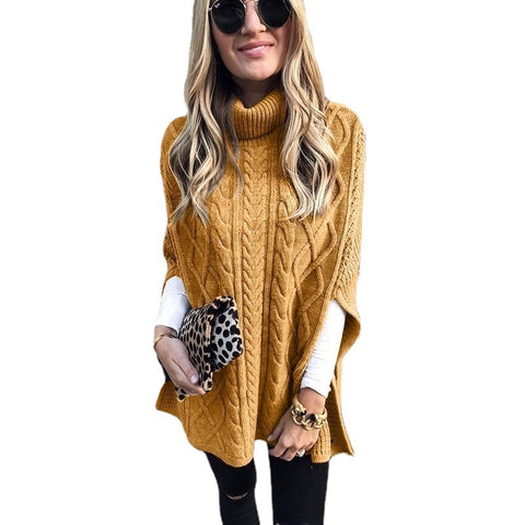 Rollkragenpullover, einfarbig, Street-Hipster-Pullover, lockerer, modischer Pullover für Damen, m300498 