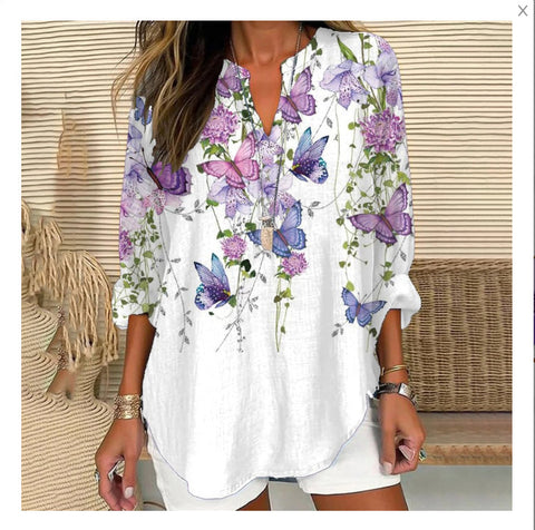 Pull ample à col rond et imprimé pour femme, grande taille, décontracté, T m301359 