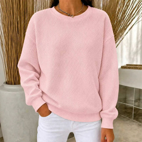 Solid color simple women's top crew neck loose fashion T-shirt m303224