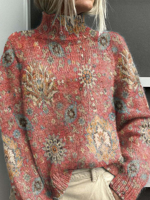 Christmas abstract print casual cape jacket cardigan m301686