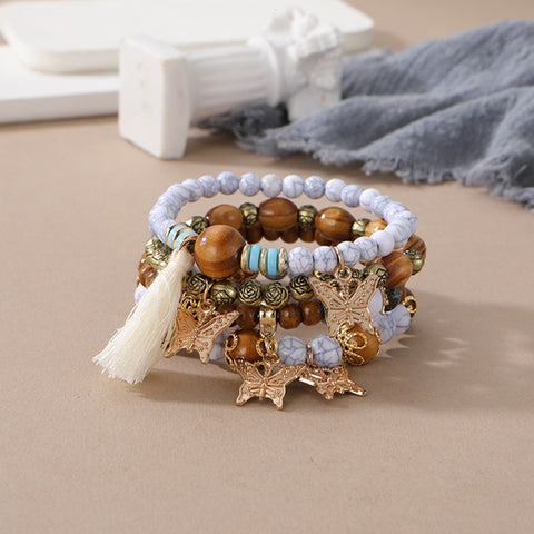 Neues böhmisches Armband, kreatives Quasten-Mehrschicht-Perlenarmband m3331286