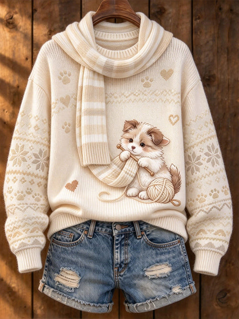 Huacai woolen sweater women sweater cartoon digital printing FF303420