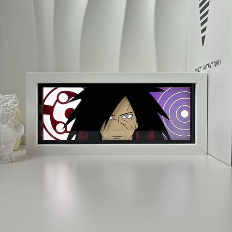 NARUTO anime Uchiha Madara Paper Carving Lamp Photo Frame