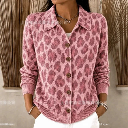 Knitted Cardigan Button Women's Sweater Jacket FF303295 01