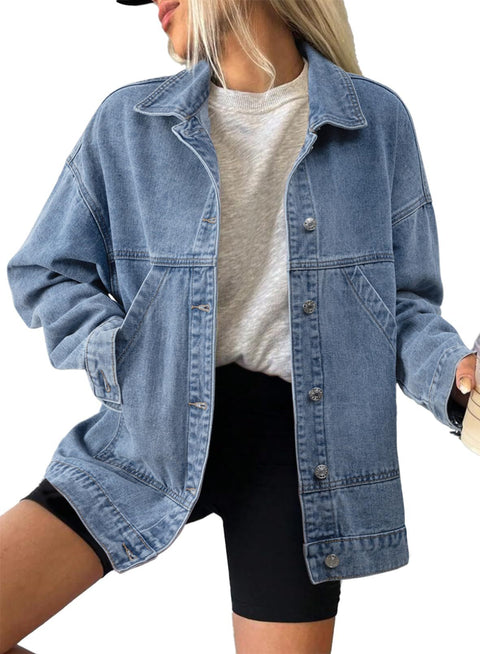Loose spring and autumn denim jacket m303102
