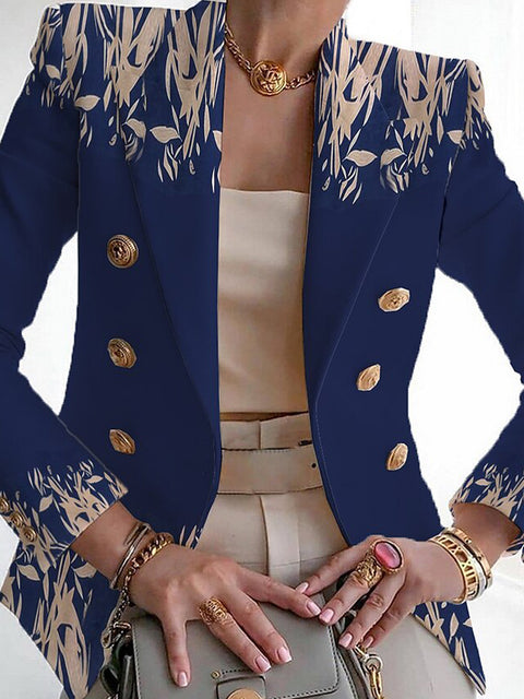 Women's fashion printed suit slim fit small suit m301761
