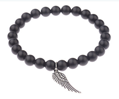 Elastisches Armband aus schwarzem Gallenstein, Totenkopf-Anhänger, natürliches Türkis, Tigerauge, Quaste, Kristall, Vulkanstein, Perlenarmband m3331320