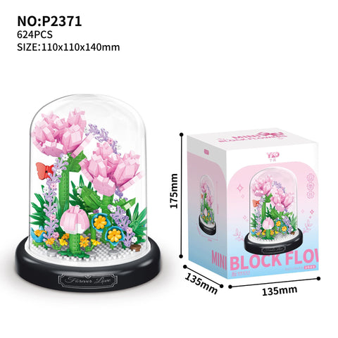 Neues Montage-Baustein-Blumenstrauß-Mikrokorn-Rosen-Sonnenblumen-Ornament M3330979 