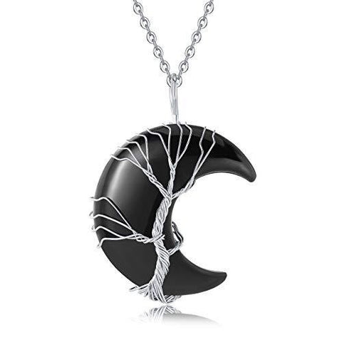 Pendentif arbre de vie en améthyste naturelle, bijou arbre de fortune en cristal m3331252