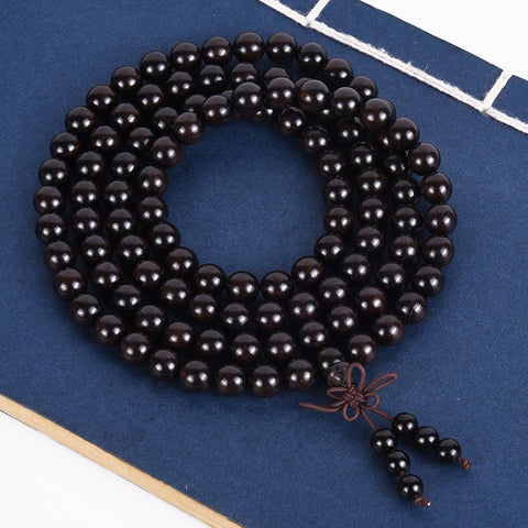 Ebenholz rotes Sandelholz 108 Perlen Armband Holz Ebenholz Armband m3331283