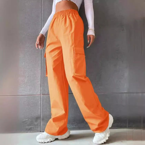 Gürtellose Hose mit hoher Taille, weite Beinhose, gerade, lockeres Temperament, Pendlerhose, Freizeithose, m301371 