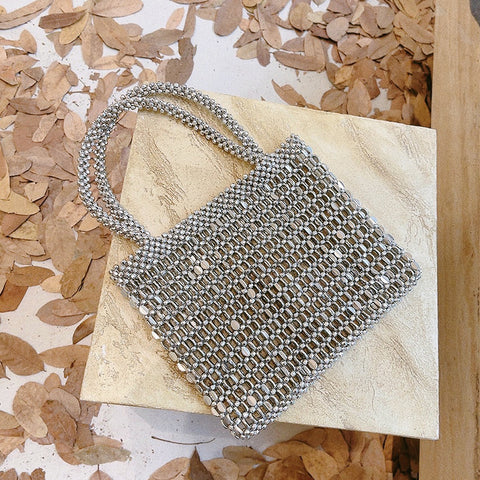 Petit sac à main creux rétro en métal, personnalité m3331040