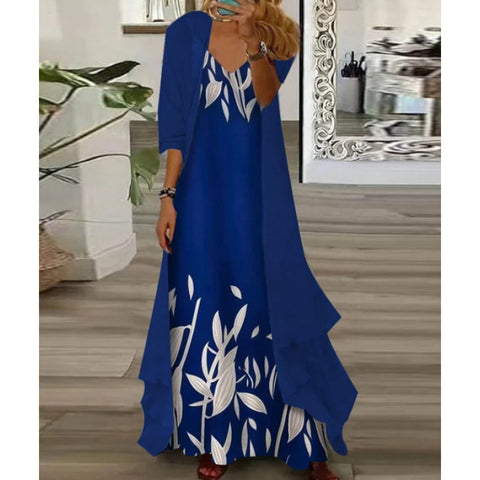 Women's inner dress two-piece floral print dress m302894
