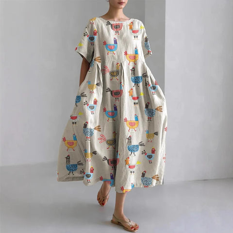 3D digital printing women's casual fashion plus size short-sleeved dress m302781