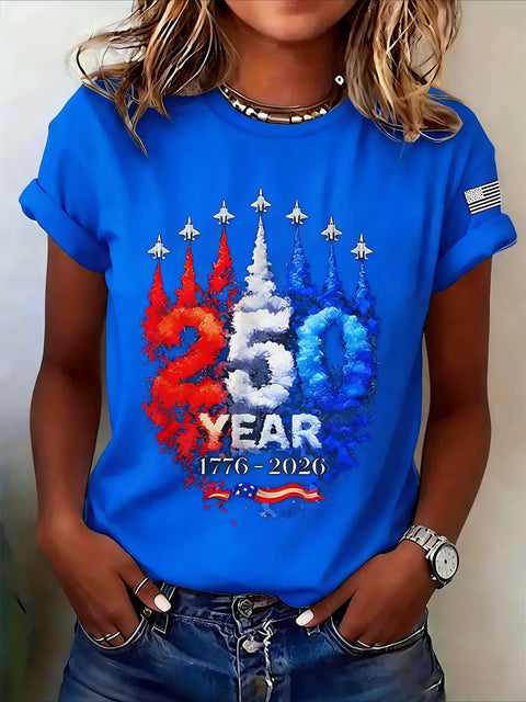 Digital Printed Casual Women's Crew Neck T-Shirt m302372