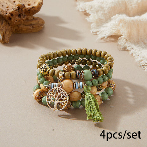 Neues böhmisches Armband, kreatives Quasten-Mehrschicht-Perlenarmband m3331286