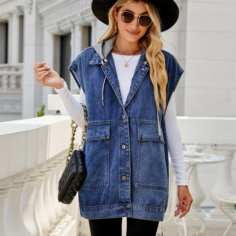 New denim vest vest women's fashion trend denim sleeveless vest m302010
