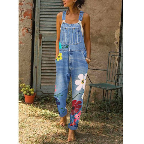 Fashion denim straight pants premium classic versatile loose printing process m302431
