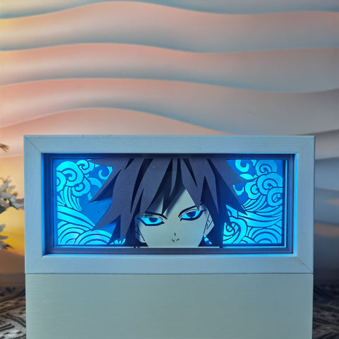 Demon Slayer Tomioka Giyuu Paper Carving Lamp Photo Frame