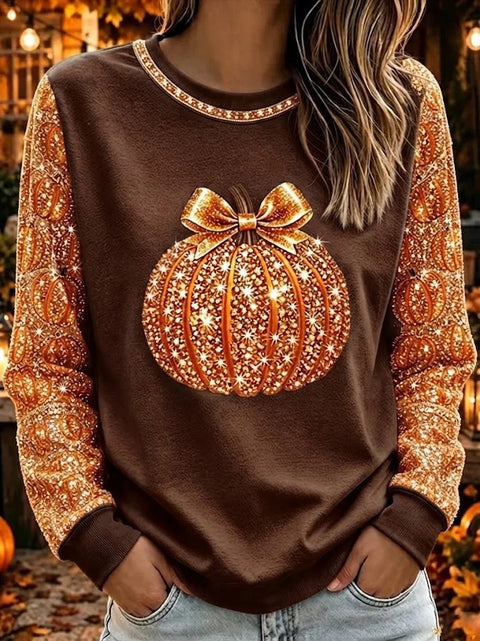 Autumn and winter crew neck 3D printed long-sleeved comfortable casual sweater FF303435 01