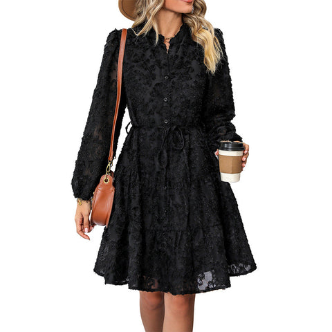 Elegant Lace Long Sleeve Dress m302104