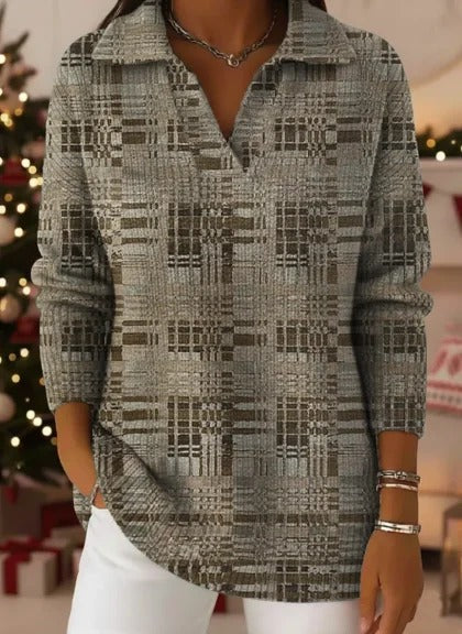 Polo neck sweater loose and thin long sleeve pullover FF303431 03