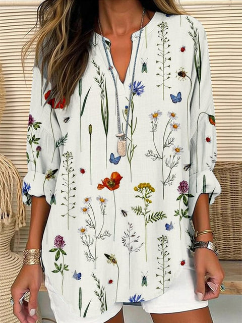 Pull ample à col rond et imprimé pour femme, grande taille, décontracté, T m301359 