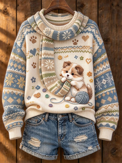 Huacai woolen sweater women sweater cartoon digital printing FF303420