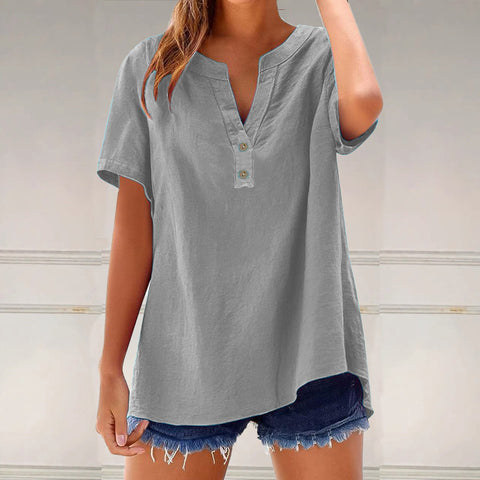 Casual shirt damen mode baumwolle und leinen vielseitig top m301204 