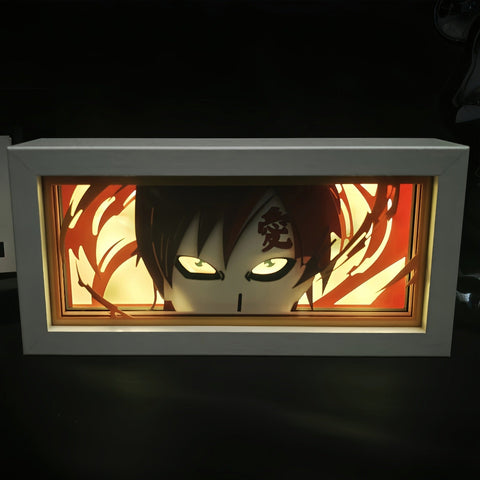 Naruto anime Gaara Paper Carving Lamp Photo Frame