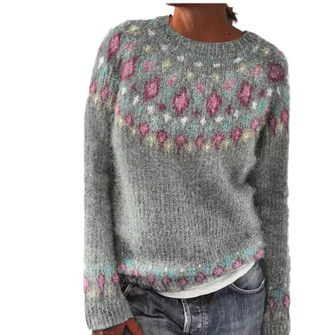 Neuer Pullover mit Rundhalsausschnitt, farblich passender, lockerer, modischer Pullover, Strickpullover m300454 