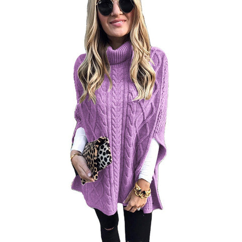 Rollkragenpullover, einfarbig, Street-Hipster-Pullover, lockerer, modischer Pullover für Damen, m300498 